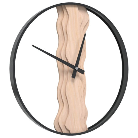 Vidaxx Wanduhr ø35 cm Eisen und Eiche braun