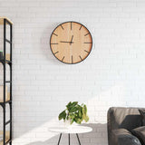 Vidaxx Wanduhr ø39 cm Eisen und fertiges Holz braun