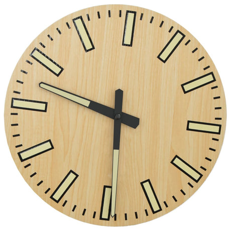 Vidaxx-Wanduhr mit leuchtendem Zifferblatt und Zeigern ø30 cm gelb