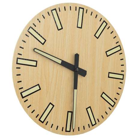 Vidaxx-Wanduhr mit leuchtendem Zifferblatt und Zeigern ø30 cm gelb