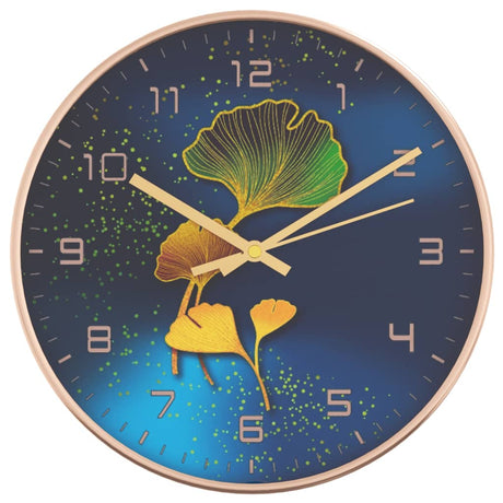 Vidaxx Wanduhr ø29,5 cm Polystyrol und Glas goldfarben und blau