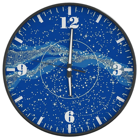 VidaXL-Wanduhr mit leuchtendem Zifferblatt und Zeigern ø30 cm blau