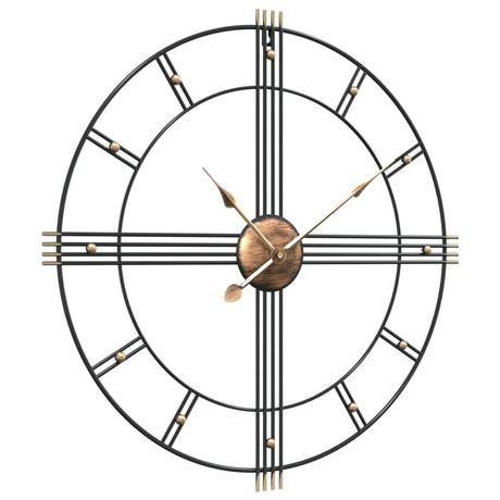 Vidaxx Wanduhr ø60 cm Eisen schwarz
