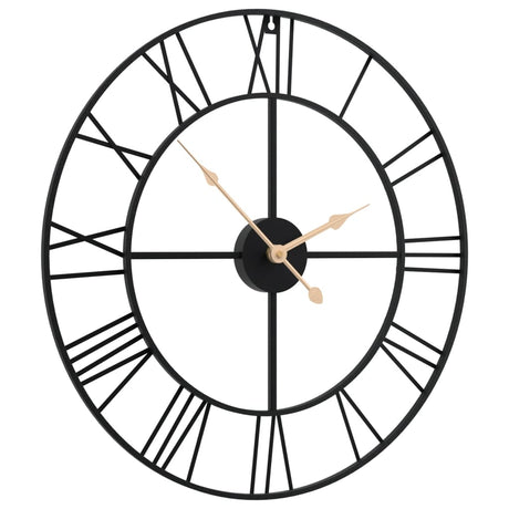 Vidaxx Wanduhr ø50 cm Eisen schwarz