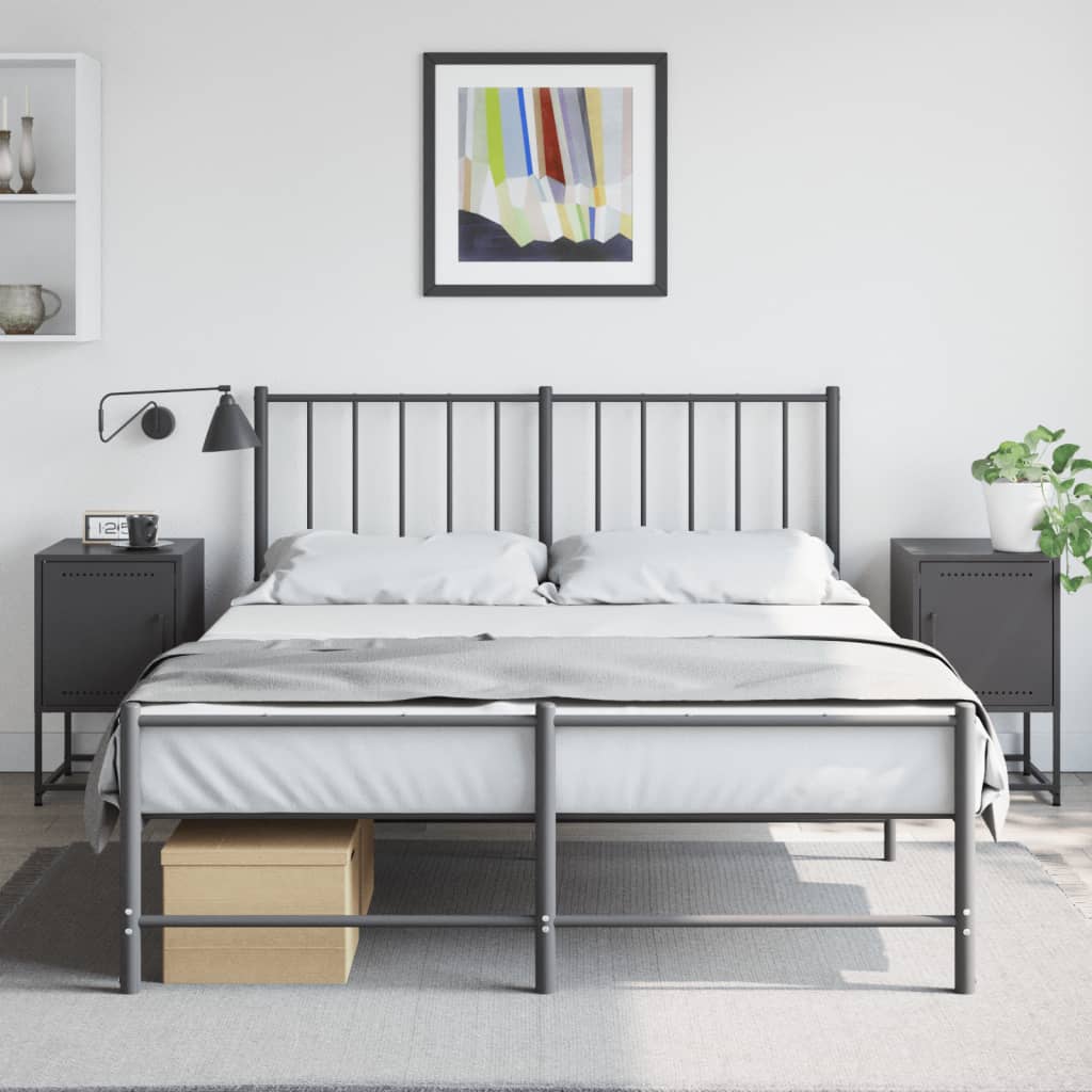 Vidaxl nachtkastjes 2 st 36x39x60,5 cm staal zwart