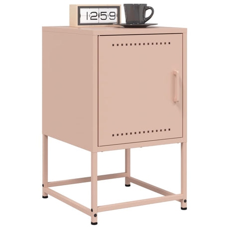 Vidaxl nachtkastjes 2 st 36x39x60,5 cm staal roze