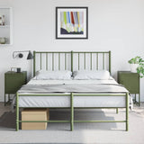 Vidaxl nachtkastjes 2 st 36x39x60,5 cm staal olijfgroen