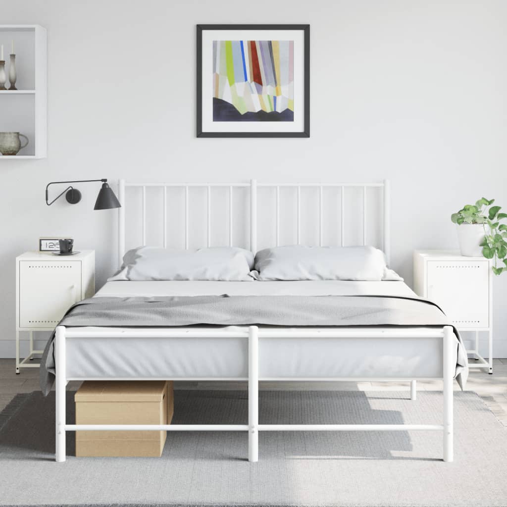 Vidaxl nachtkastjes 2 st 36x39x60,5 cm staal wit