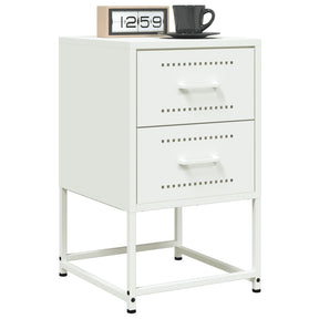 Vidaxl nachtkastjes 2 st 36x39x60,5 cm staal wit