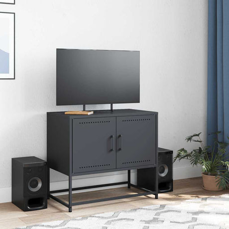 Vidaxl tv-meubel 68,5x39x60,5 cm staal antracietkleurig