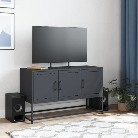 Vidaxl tv-meubel 100,5x39x60,5 cm staal antracietkleurig