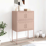 Vidaxl dressoir 68,5x38,5x107 cm staal roze
