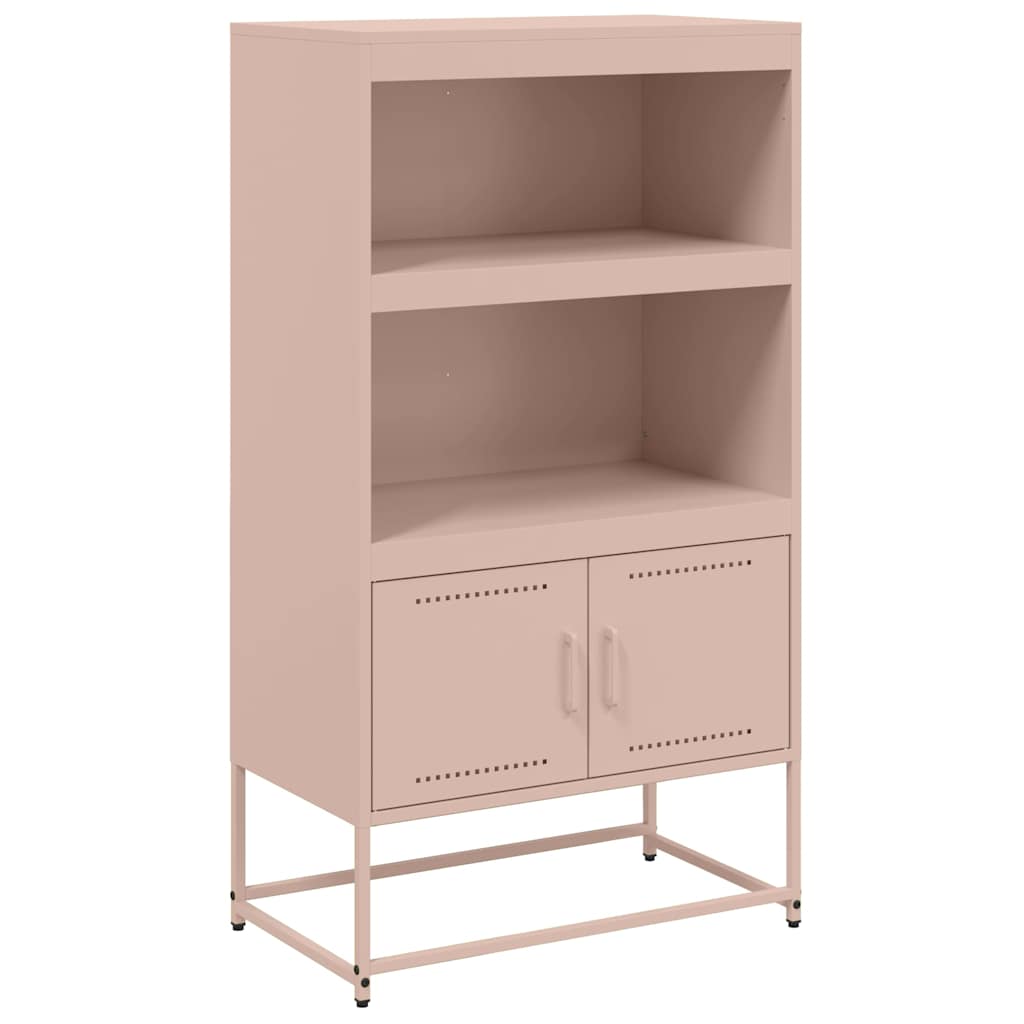 Vidaxl hoge kast 68,5x38,5x123,5 cm staal roze