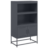 Vidaxl hoge kast 68,5x38,5x123,5 cm staal antracietkleurig