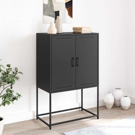 Vidaxl hoge kast 68,5x38,5x107 cm staal zwart