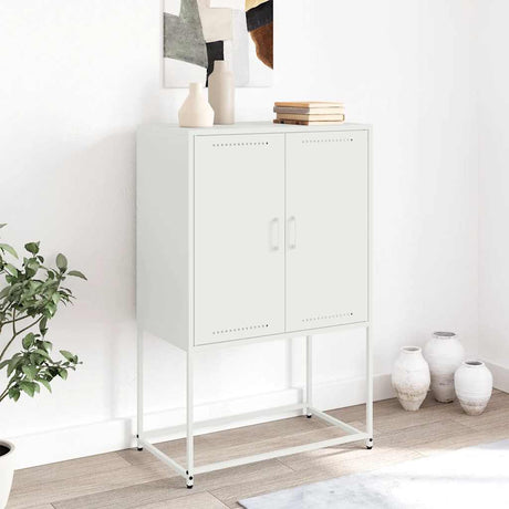 Vidaxl hoge kast 68,5x38,5x107 cm staal wit