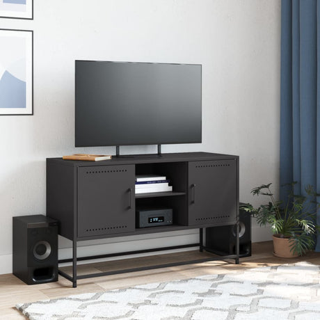 Vidaxl tv-meubel 100,5x39x60,5 cm staal zwart
