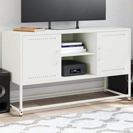 Vidaxl tv-meubel 100,5x39x60,5 cm staal wit
