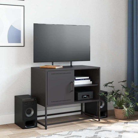 Vidaxl tv-meubel 68x39x60,5 cm staal zwart