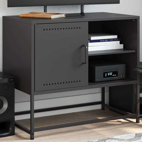 Vidaxl tv-meubel 68x39x60,5 cm staal zwart