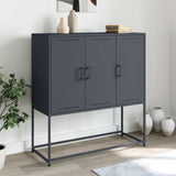 Vidaxl hoge kast 100,5x39x107 cm staal antracietkleurig