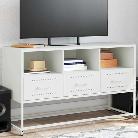 Vidaxl tv-meubel 100,5x39x60,5 cm staal wit