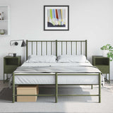 Vidaxl nachtkastjes 2 st 36x39x60,5 cm staal olijfgroen