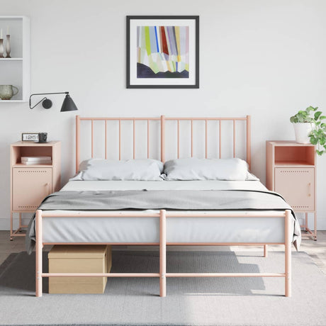 Vidaxl nachtkastjes 2 st 36x39x78 cm staal roze