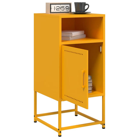 Vidaxl nachtkastjes 2 st 36x39x78 cm staal mosterdgeel