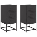 Vidaxl nachtkastjes 2 st 36x39x78 cm staal zwart