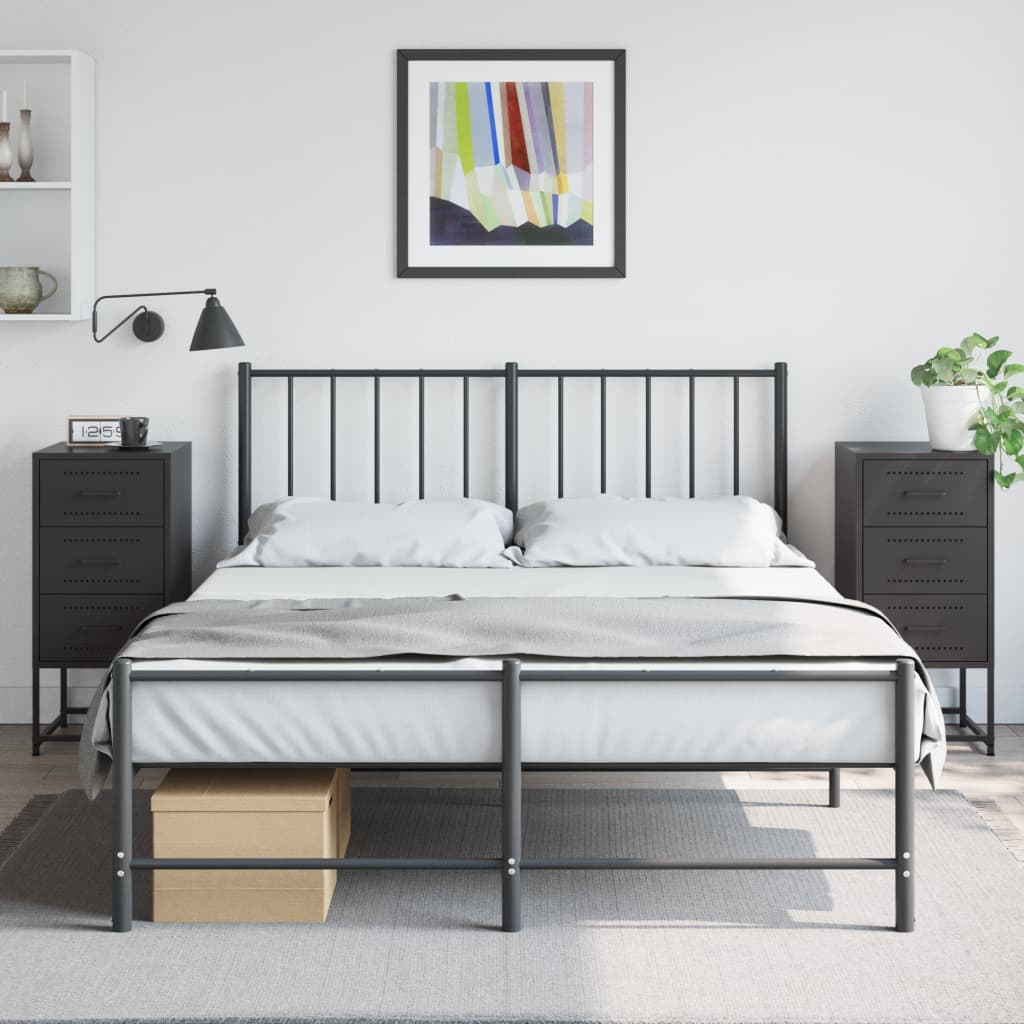 Vidaxl nachtkastjes 2 st 36x39x78 cm staal zwart
