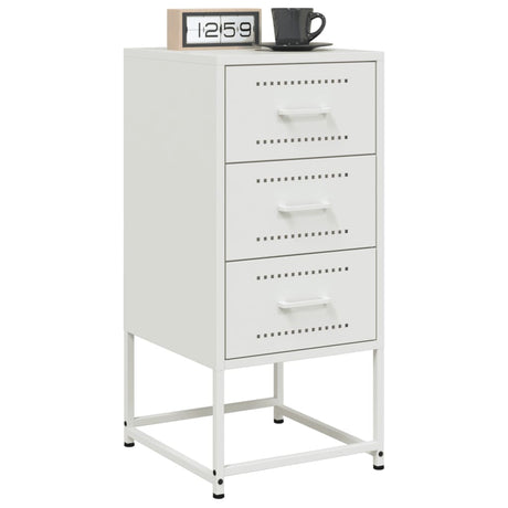 Vidaxl nachtkastjes 2 st 36x39x78 cm staal wit
