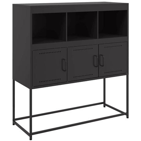 Vidaxl dressoir 100,5x39x107 cm staal zwart