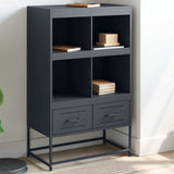 Vidaxl hoge kast 68x39x111,5 cm staal antracietkleurig