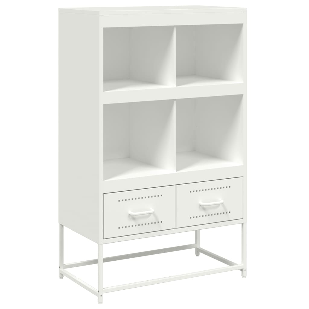 Vidaxl hoge kast 68x39x111,5 cm staal wit