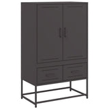 Vidaxl hoge kast 68x39x111,5 cm staal zwart