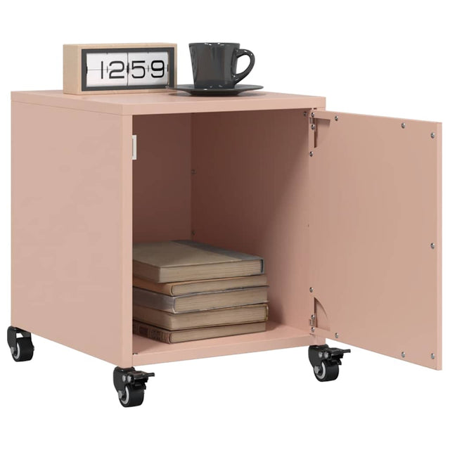 Vidaxl nachtkastjes 2 st 36x39x43,5 cm staal roze