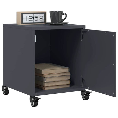 Vidaxl nachtkastjes 2 st 36x39x43,5 cm staal antracietkleurig