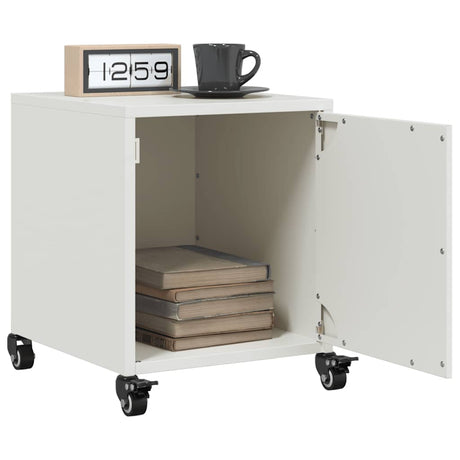 Vidaxl nachtkastjes 2 st 36x39x43,5 cm staal wit