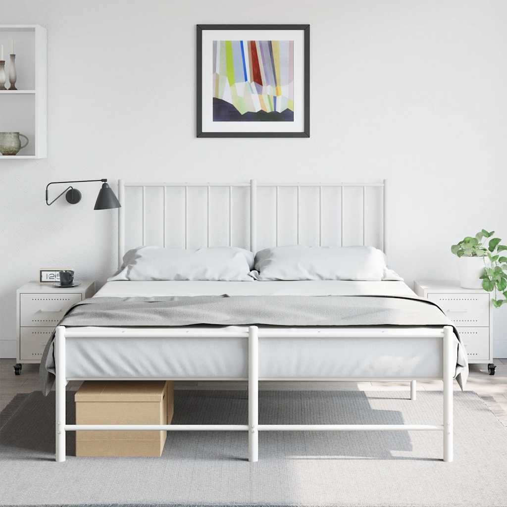 Vidaxl nachtkastjes 2 st 36x39x43,5 cm staal wit