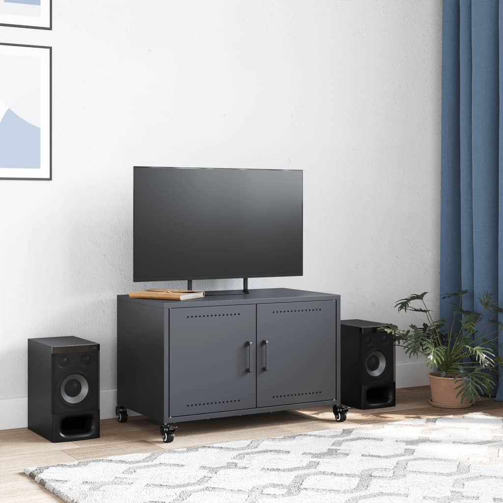 Vidaxl tv-meubel 68x39x43,5 cm staal antracietkleurig