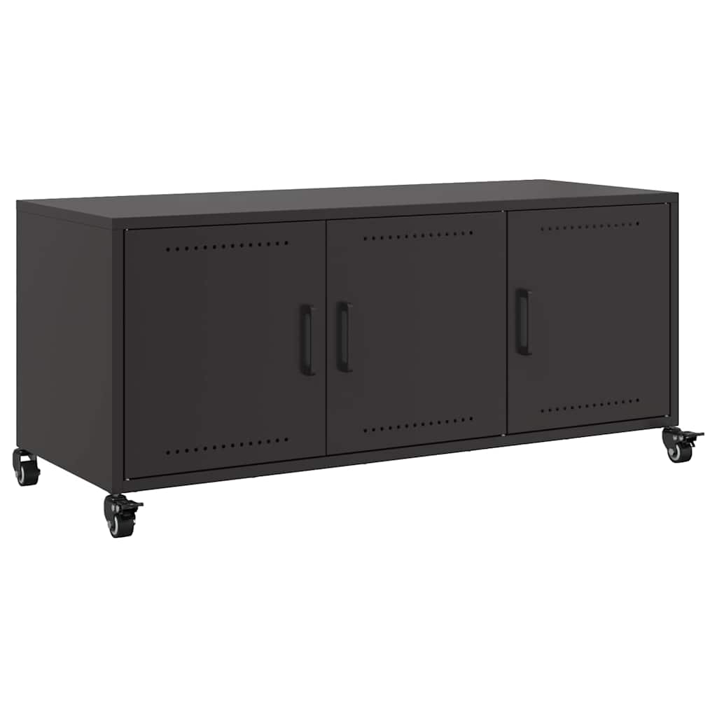 Vidaxl tv-meubel 100,5x39x43,5 cm staal zwart