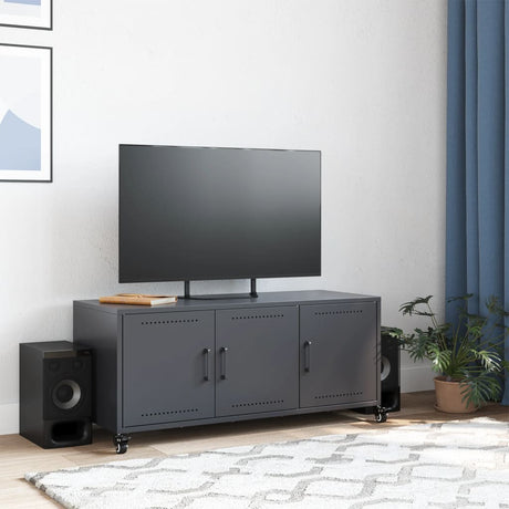 Vidaxl tv-meubel 100,5x39x43,5 cm staal antracietkleurig