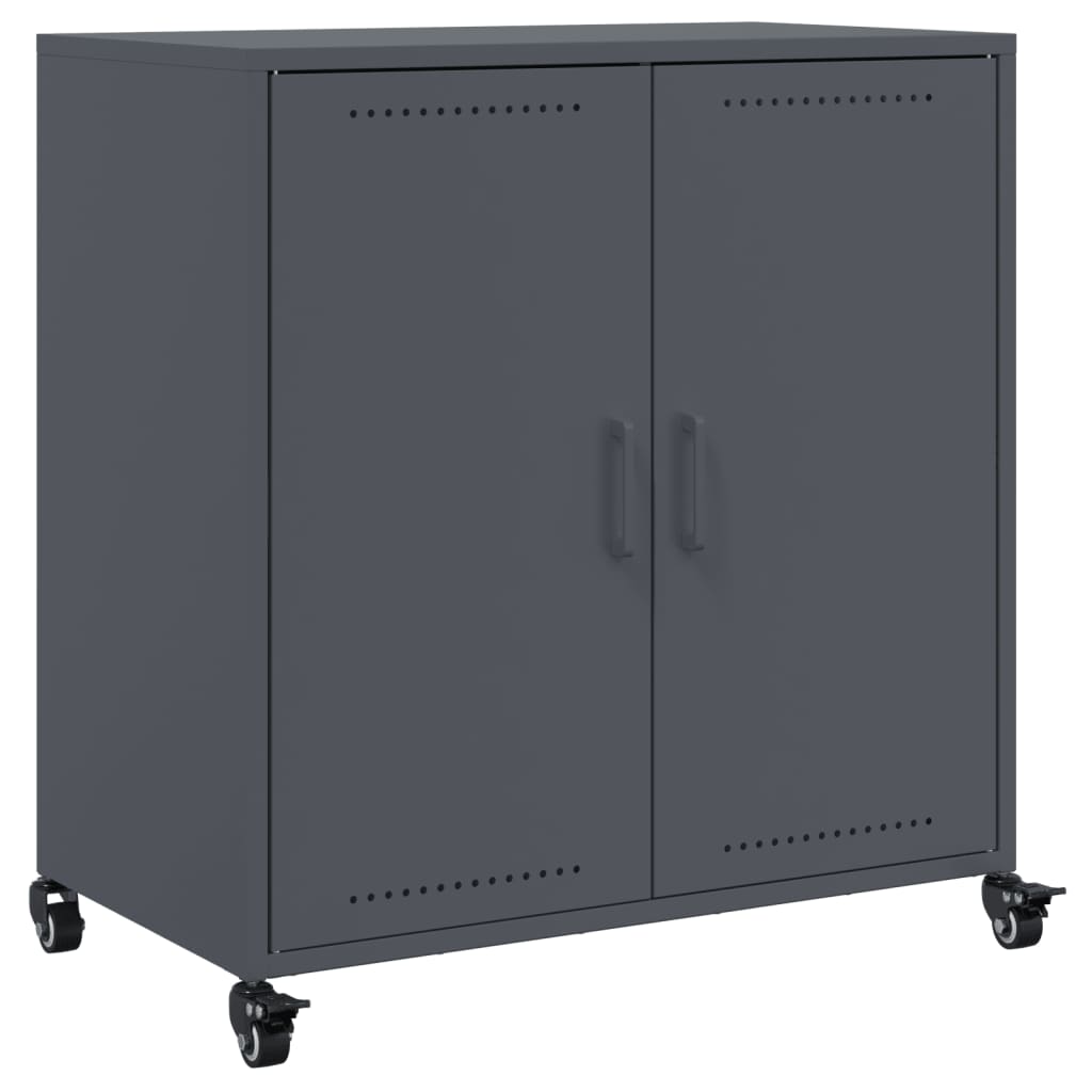 Vidaxl dressoir 68x39x72 cm staal antracietkleurig
