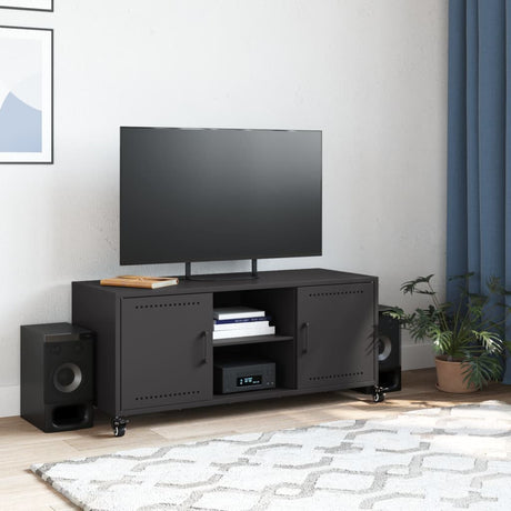 Vidaxl tv-meubel 100,5x39x43,5 cm staal zwart