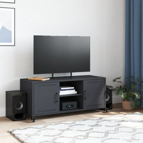 Vidaxl tv-meubel 100,5x39x43,5 cm staal antracietkleurig