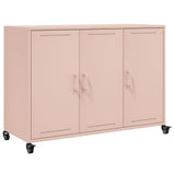 Vidaxl dressoir 100,5x39x72 cm staal roze