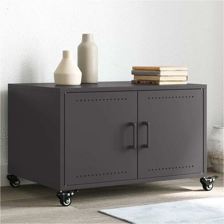 Vidaxl salontafel 68x50x43,5 cm staal zwart