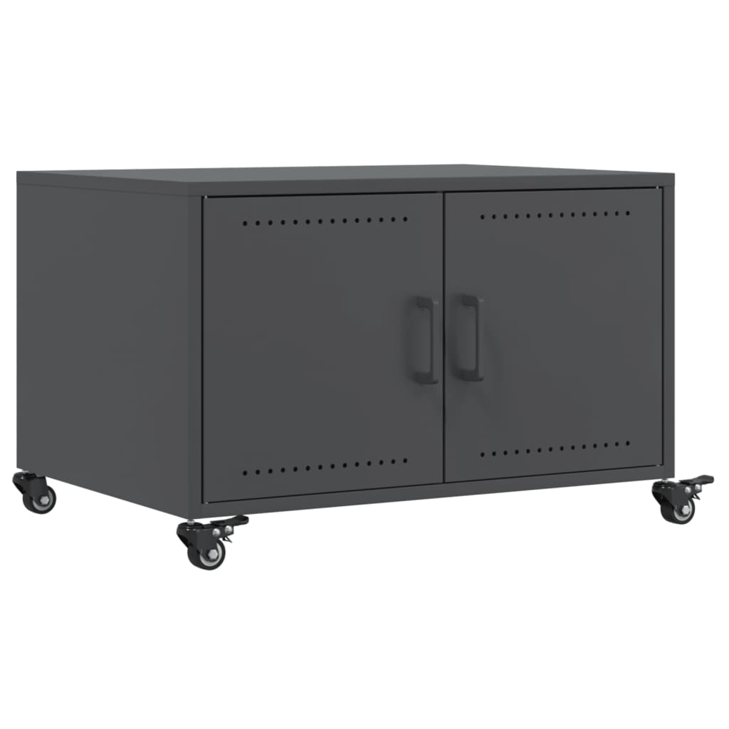 Vidaxl salontafel 68x50x43,5 cm staal antracietkleurig