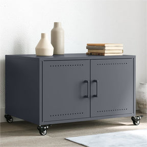 Vidaxl salontafel 68x50x43,5 cm staal antracietkleurig